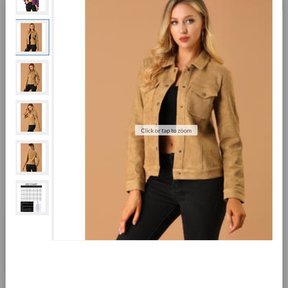 Allegra K Women's Tan Jean Jacket